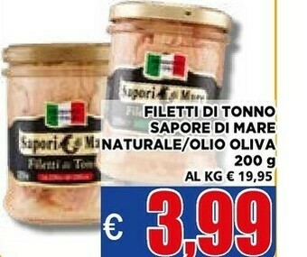 Vivo Supermercati Sapori di mare - filetti di tonno in olio di oliva 200 g(ml) offerta
