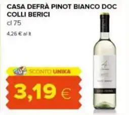Tigre Casa defra pinot bianco doc colli berici offerta
