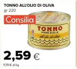 Tigre Tonno all'olio di oliva Consilia offerta