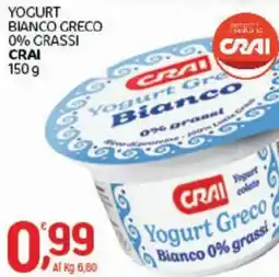 Crai Yogurt bianco greco 0% grassi CRAI offerta