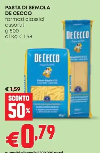 Pasta di semola De Cecco