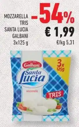 Conad Mozzarella Santa Lucia TRIS offerta