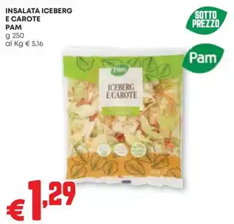 Insalata iceberg e carote Pam