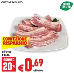 Pam Costine di suino offerta