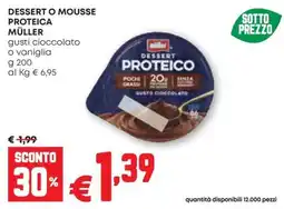 Pam Dessert o mousse proteica müller offerta
