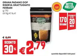 Pam Grana Padano DOP Riserva Grattugiato Ferrari offerta