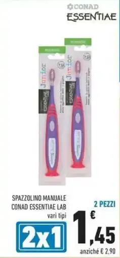 Conad Spazzolino manuale Conad Essentiae Lab offerta