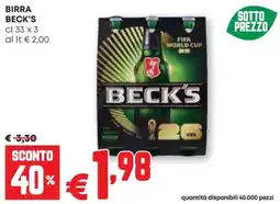 Pam Birra beck's offerta