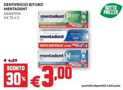 Pam Dentifricio bitubo mentadent offerta