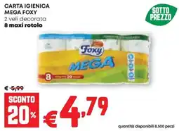 Pam Carta igienica Mega Foxy offerta