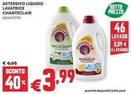Pam Detersivo liquido lavatrice Chanteclair offerta