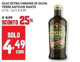 Pam Olio extra vergine di oliva Terre Antiche Dante offerta