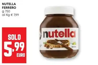 Pam Nutella Ferrero offerta