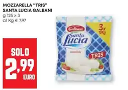 Pam Mozzarella "Tris" Santa Lucia Galbani offerta