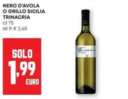 Pam Nero d'avola o grillo trinacria offerta