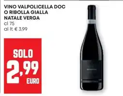 Pam Vino Valpolicella DOC O Ribolla Gialla Natale Verga offerta