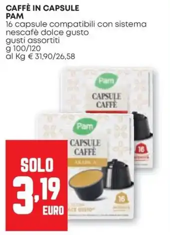 Pam Caffè in capsule Pam offerta