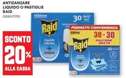 Pam Antizanzare liquido o pastiglie raid offerta