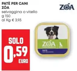 Pam Paté per cani zóa offerta