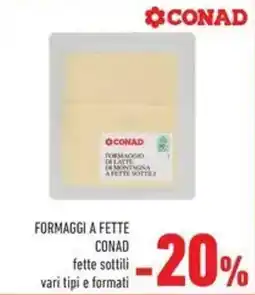 Conad Formaggio a fette conad offerta