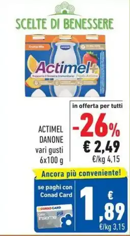 Conad Actimel Danone offerta