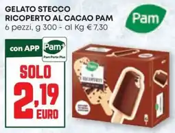 Pam Gelato stecco ricoperto al cacao Pam offerta