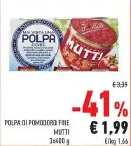 Conad Polpa di pomodoro fine mutti offerta