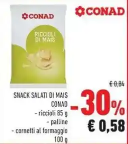 Conad Snack salati di mais Conad offerta