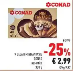 Conad 9 gelati minifantasie conad offerta