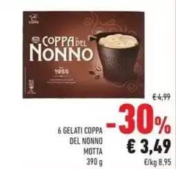 Conad 6 gelati coppa del nonno motta offerta