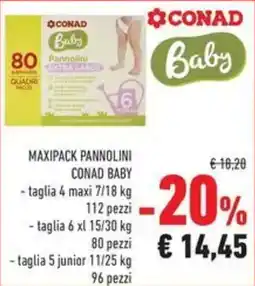 Conad Maxipack pannolini Conad baby offerta
