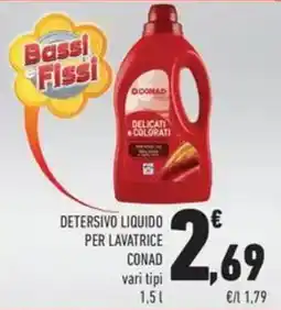 Conad Detersivo liquido per lavatrice Conad offerta