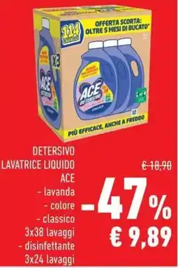 Conad Detersivo lavatrice liquido ACE offerta