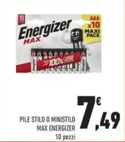 Conad Pile stilo o ministilo max Energizer offerta