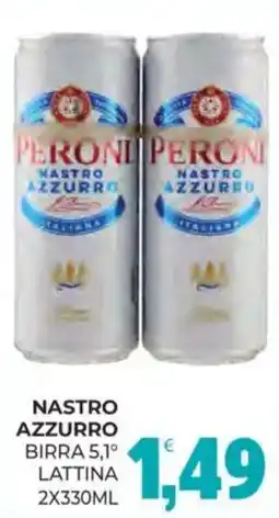 Eté Peroni nastro azzurro birra 5.1° lattina offerta