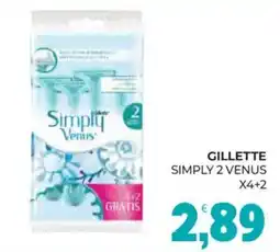 Eté Gillette simply 2 venus offerta