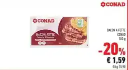 Conad Bacon fette Conad offerta