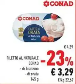 Conad Filetto al naturale Conad offerta