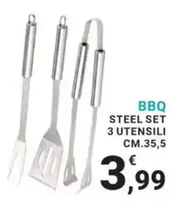 Eté Bbq steel set 3 utensili offerta