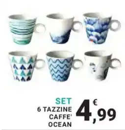 Eté Set 6 tazzine caffe' ocean offerta