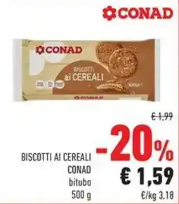 Conad Biscotti ai cereali Conad offerta