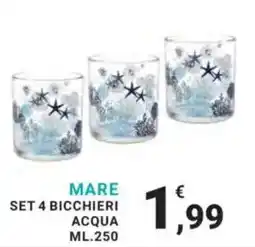 Eté Mare set 4 bicchieri acqua offerta