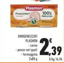 Conad Omogeneizzati Plasmon offerta