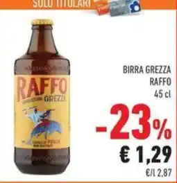 Conad Birra grezza Raffo offerta