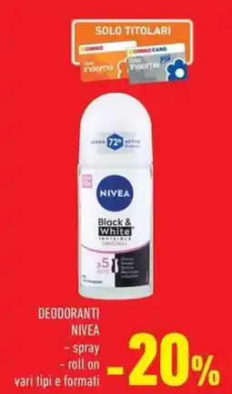 Conad Deodoranti Nivea offerta