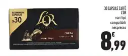 Conad 30 capsule caffe' L'or offerta