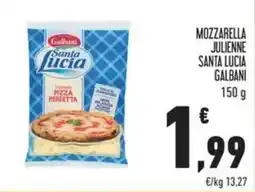 Conad Mozzarella julienne santa lucia Galbani offerta