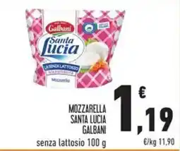 Conad Mozzarella santa lucia galbani senza lattosio offerta