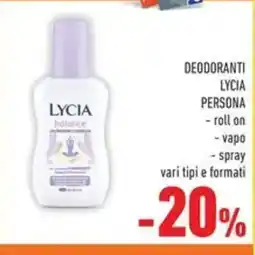 Conad Deodoranti lycia persona offerta