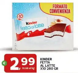 Extra Supermercati Kinder fetta al latte offerta